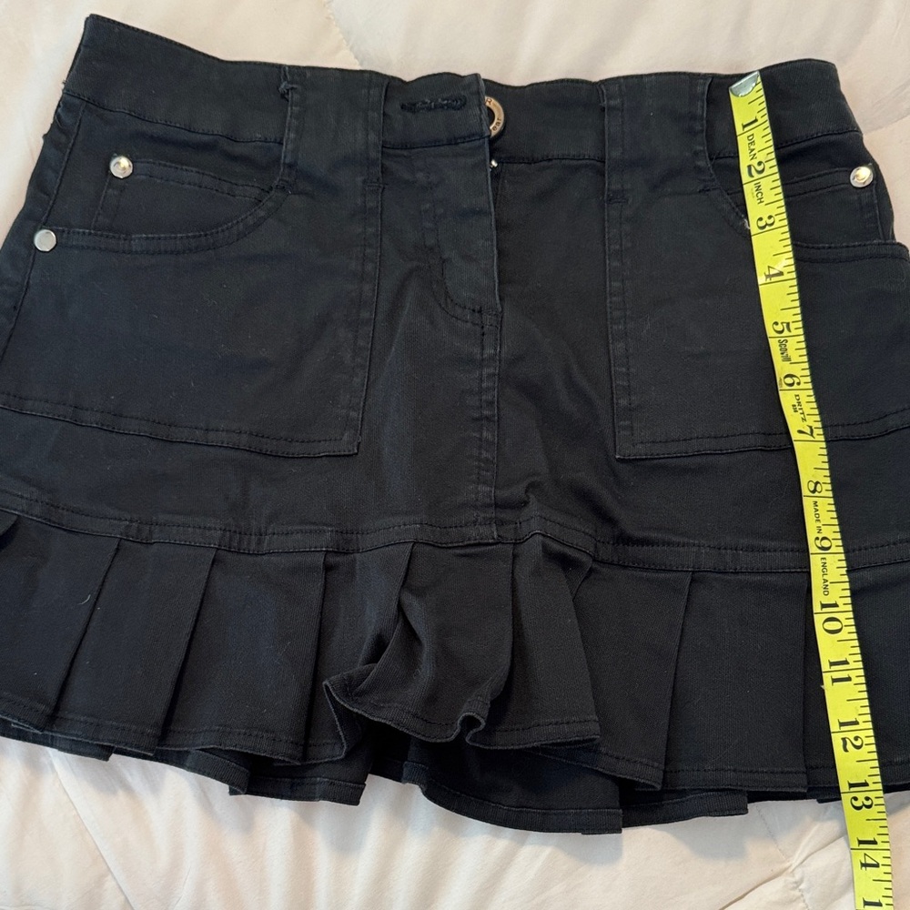 R4R Rave Black Denim Womens Mini Skirt Size 5